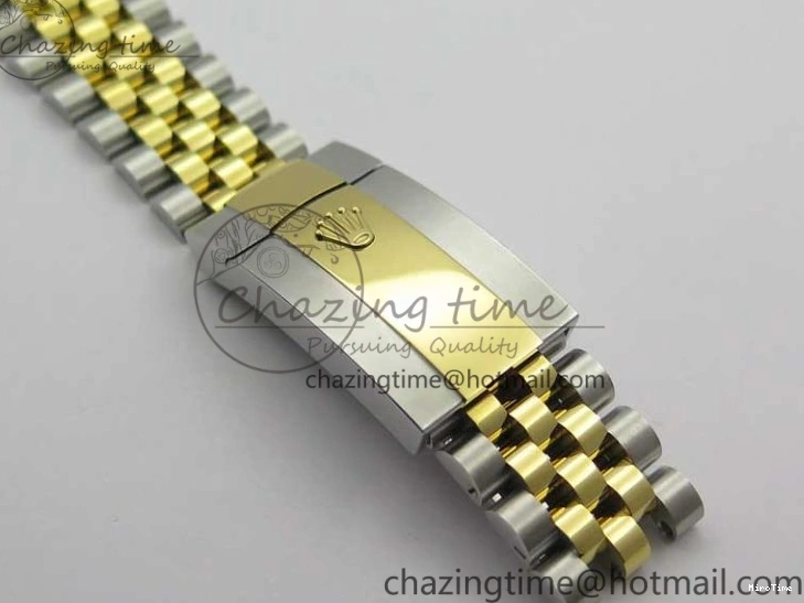 MiroTime 0519 DateJust 41 SS YG 126333 Fluted Bezel DJF Best Edition 904L Steel Gray Dial Green Roman Markers on Jubilee Bracelet A Seasonal 3194